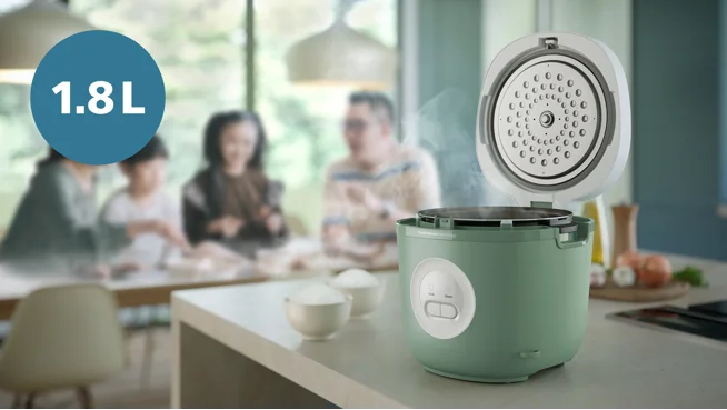 1.8 L/10 Cups Rice Capacity