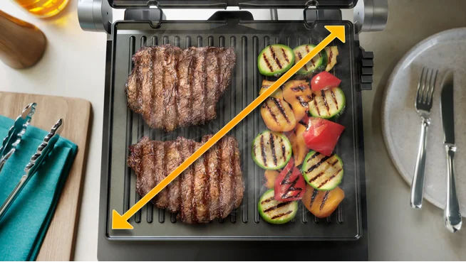 Gran superficie de parrilla